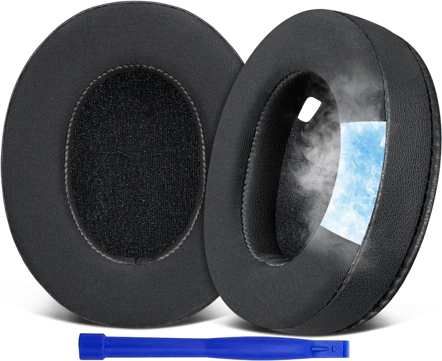 SOULWIT Cooling-Gel Earpads Replacement for Sony WH-1000XM4 (WH1000XM4) Headphones, Ear Pads Cushions with High-Density Noise Isolation Foam, Added Thickness, without Affecting Sensor - Black