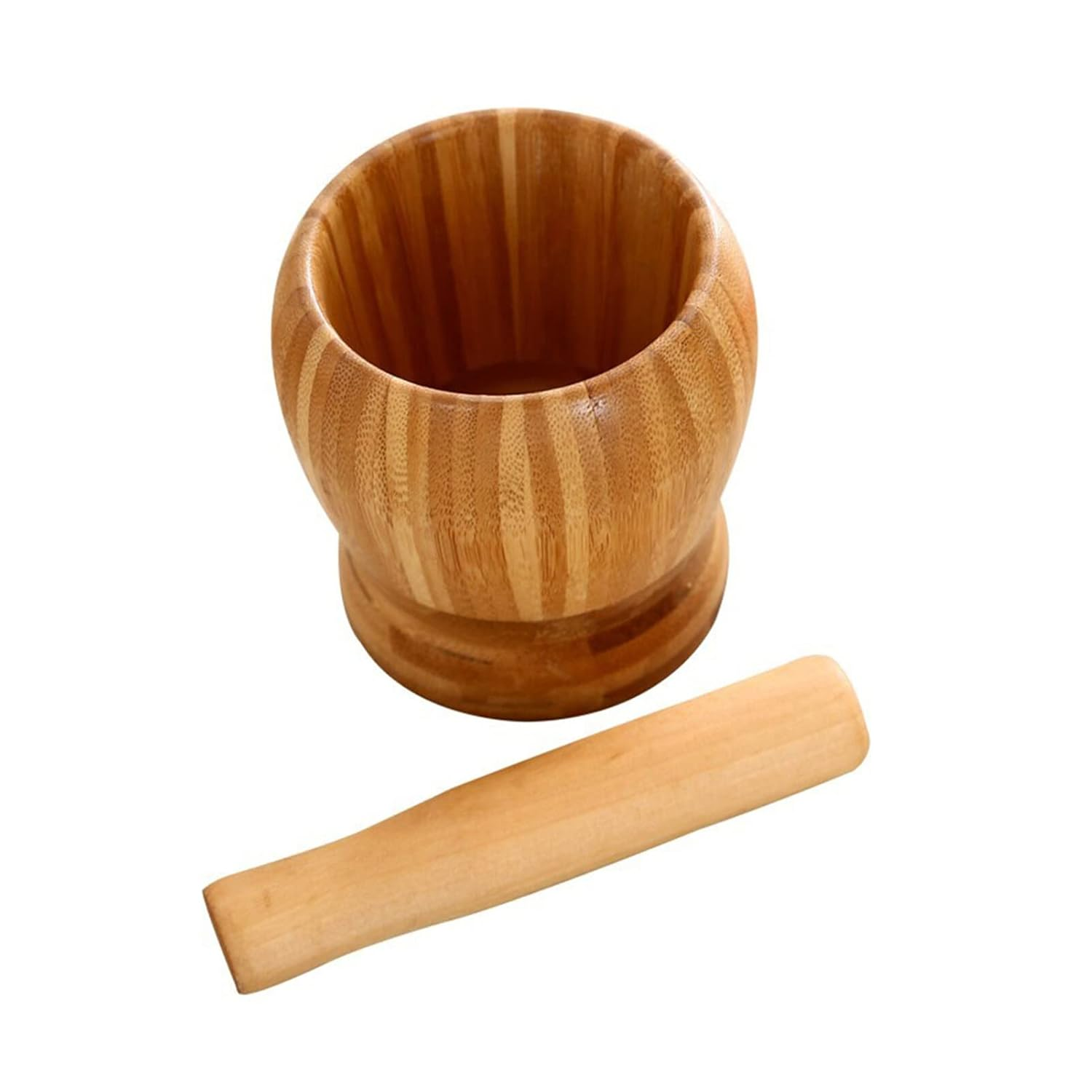 Tignapoo Mortar and Pestle Set Big Manual Garlic Spices Large Mortar Pestle Pepper Minced Tool Durable Lightweight Garlic Mills Mixing Pot Herb Pepper Grinder image number 1