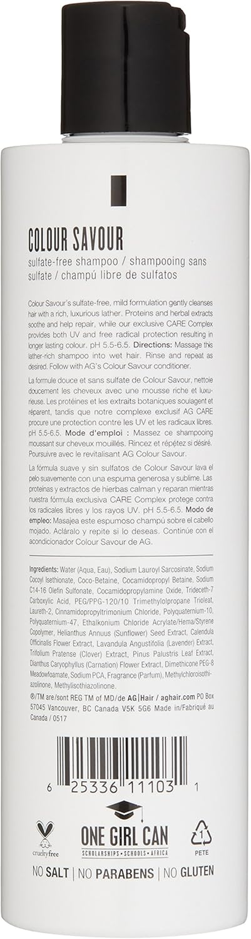 AG Hair Cosmetics Colour Savour Sulfate-Free Shampoo Unisex - 10 Oz Shampoo image number 4