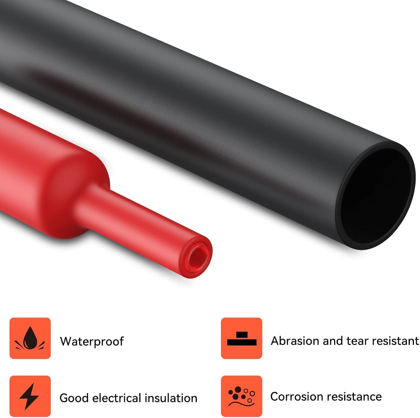 400 Pcs Heat Shrink Tubing Kit, 3:1 Ratio Heat Shrink Wrap Tubing Kit, Electrical Insulation Cable Sleeve,7 Sizes Cable Wire Heat Shrink Tub for Home and Industrial image number 6