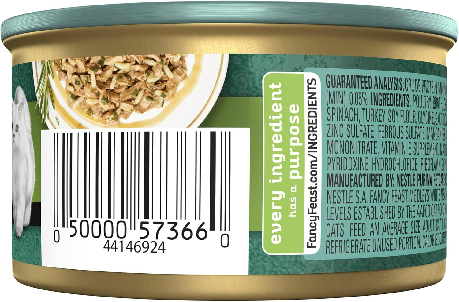 Fancy Feast Medleys Adult Wet Cat Food White Meat Chicken Tuscany with Rice & Garden Greens in Sauce 24X85G image number 5