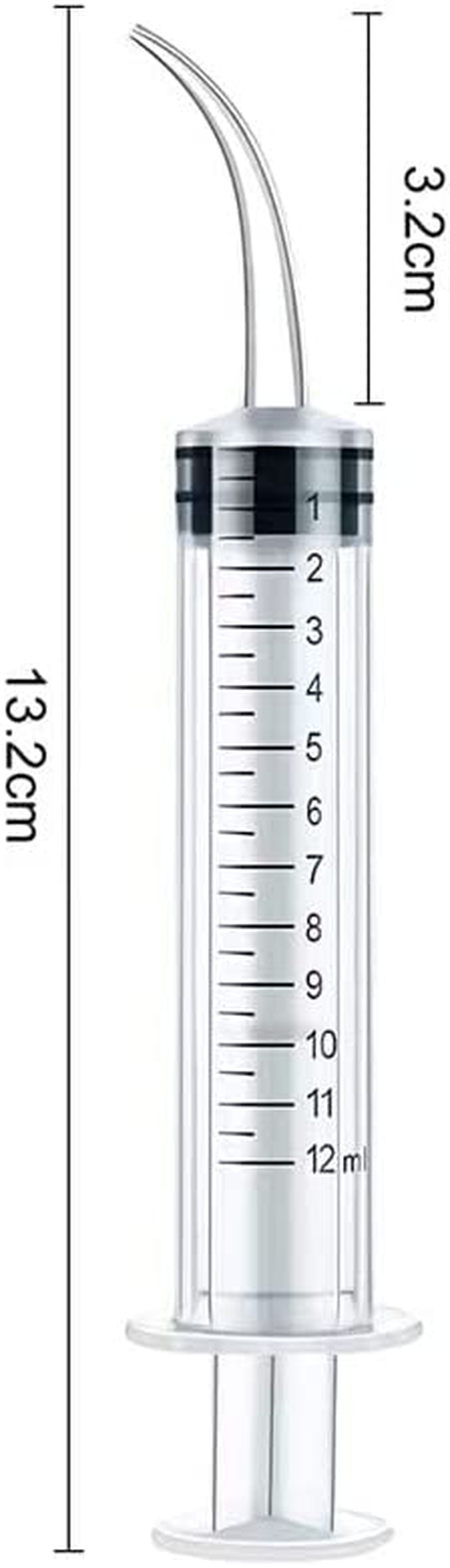 Dental Utility Syringe Curved Tip for Dental Care 12Ml (4Pcs) image number 1