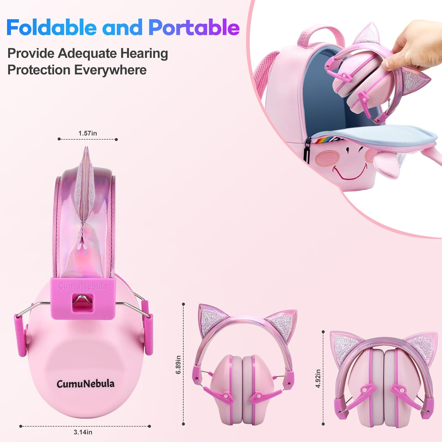 Noise Cancelling Headphones for Kids 28 Db, Noise Reduction Ear Muffs Kids Ear Protection for 3-16 Years - Pinl image number 3