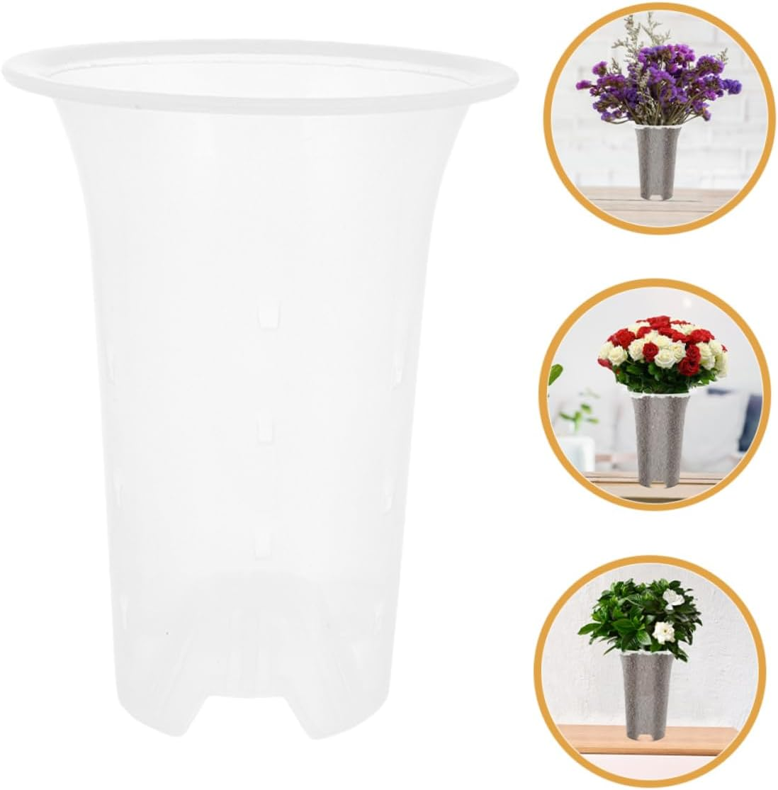 PAMINGONO 8Pcs Breathable Orchid Pots Transparent Flower for and Plants Side Drainage for Indoor and Outdoor Gardening image number 6