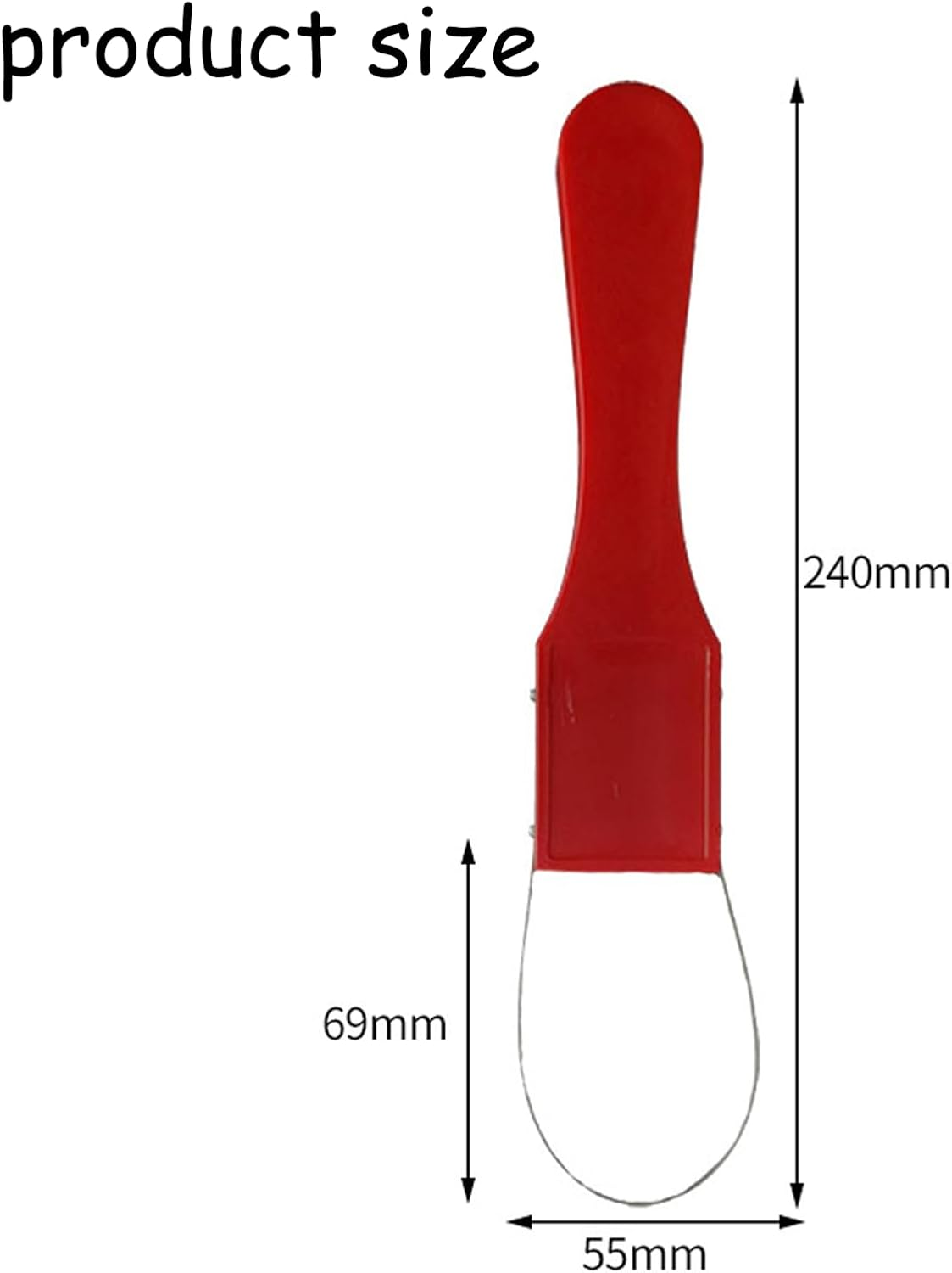 1Pcs Portable Iron Hand Loop Weeder Tool for Weeding & Soil Loosening - Red Gardening Tool with Ergonomic Design, Durable Metal Construction for Outdoor Yard Lawn Farm image number 1