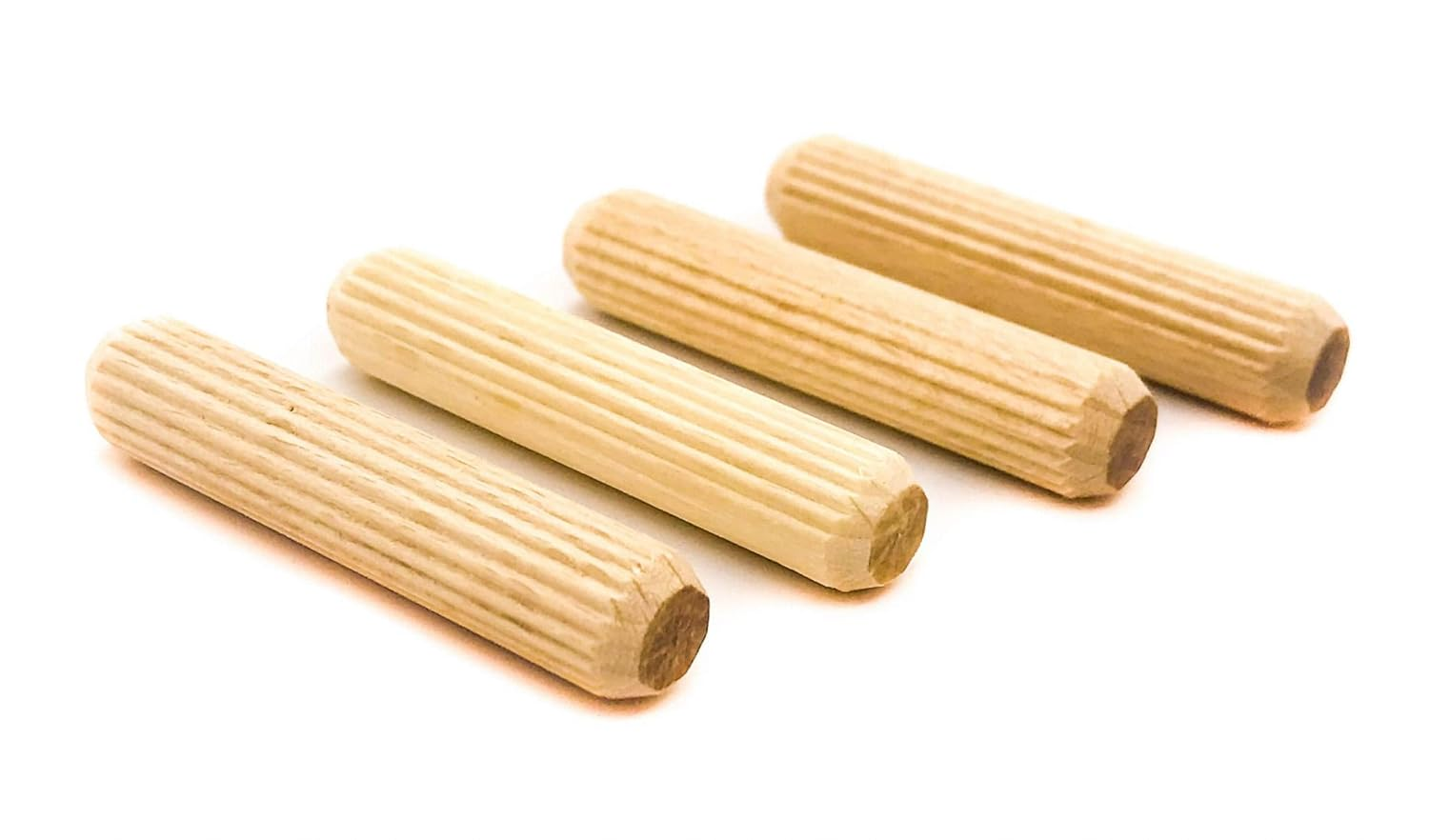 Tolux Wooden Dowels 8X32 [Mm] Pack of 100 Pcs, Wooden Dowel Pins, Grooved Dowels, Wood Plugs, Made Out of Beech Wood in Accordance to DIN 68150. image number 5