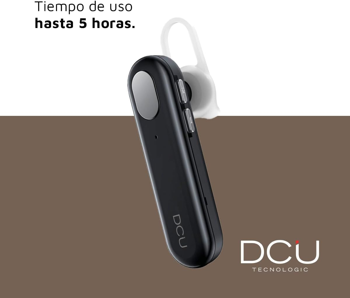DCU TECNOLOGIC Wireless Headphones - Mono Bluetooth 5.3 Lightweight Headset - Make and Receive Calls - Dual Point Connectivity image number 4
