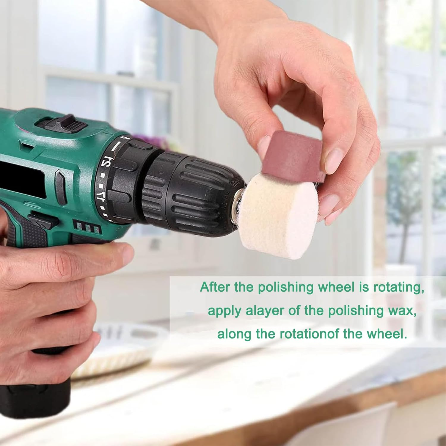 10PCS Buffing Wheel Kit for Drill - Polishing Pads Set for Metal, Aluminum, Stainless Steel, Chrome, Jewelry, Wood, Plastic, Ceramic & Glass image number 5