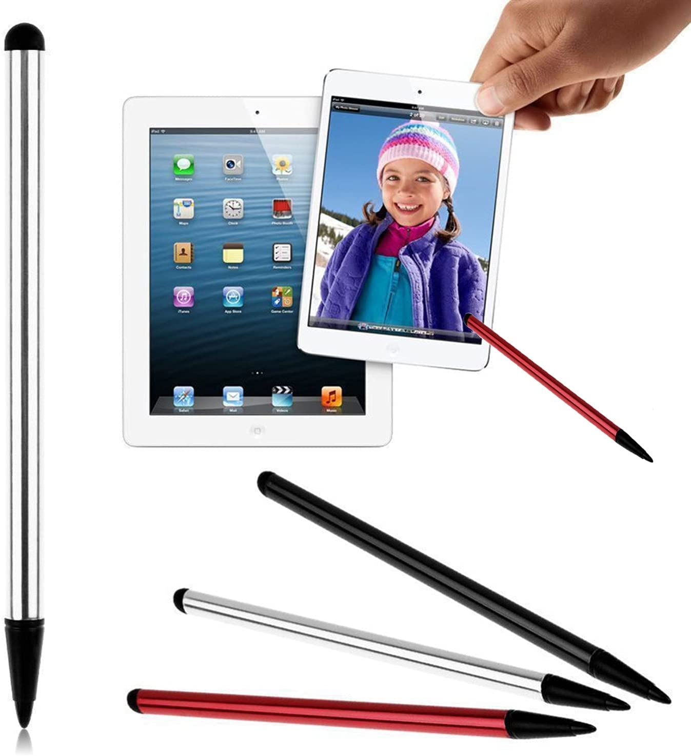 3 Pack Capacitive and Resistive Stylus Pen, Universal High Sensitive & Precision Capacitive Disc Tip Touch Screen Pen Stylus, 2 in 1 Touch Screen Pen for Iphone Ipad Samsung Tablet Phone PC & Other image number 3