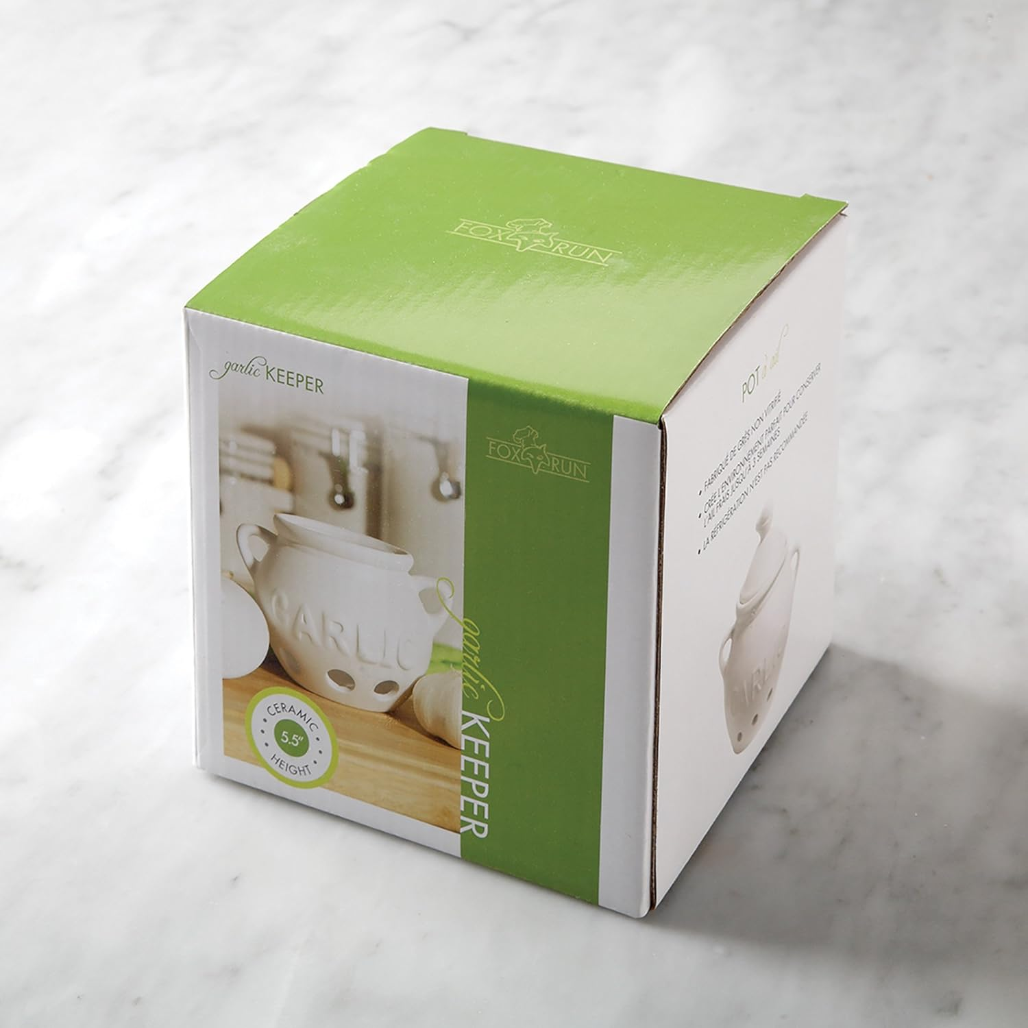 Fox Run 3971 Garlic Keeper, Ceramic, White image number 3