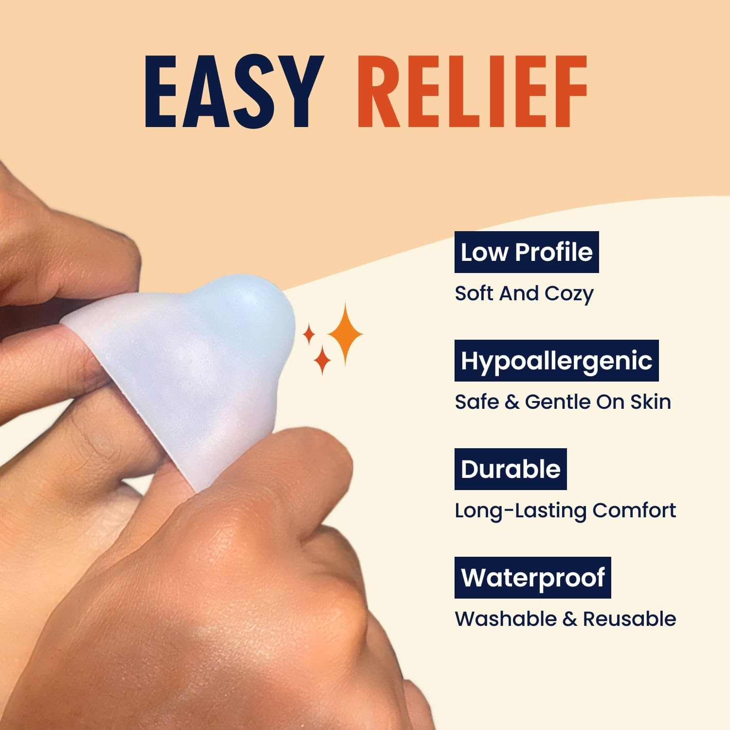 Dr. Frederick'S Original 4 Piece Gel Toe Caps - Prevents Callus & Blistering - for Men and Women image number 3