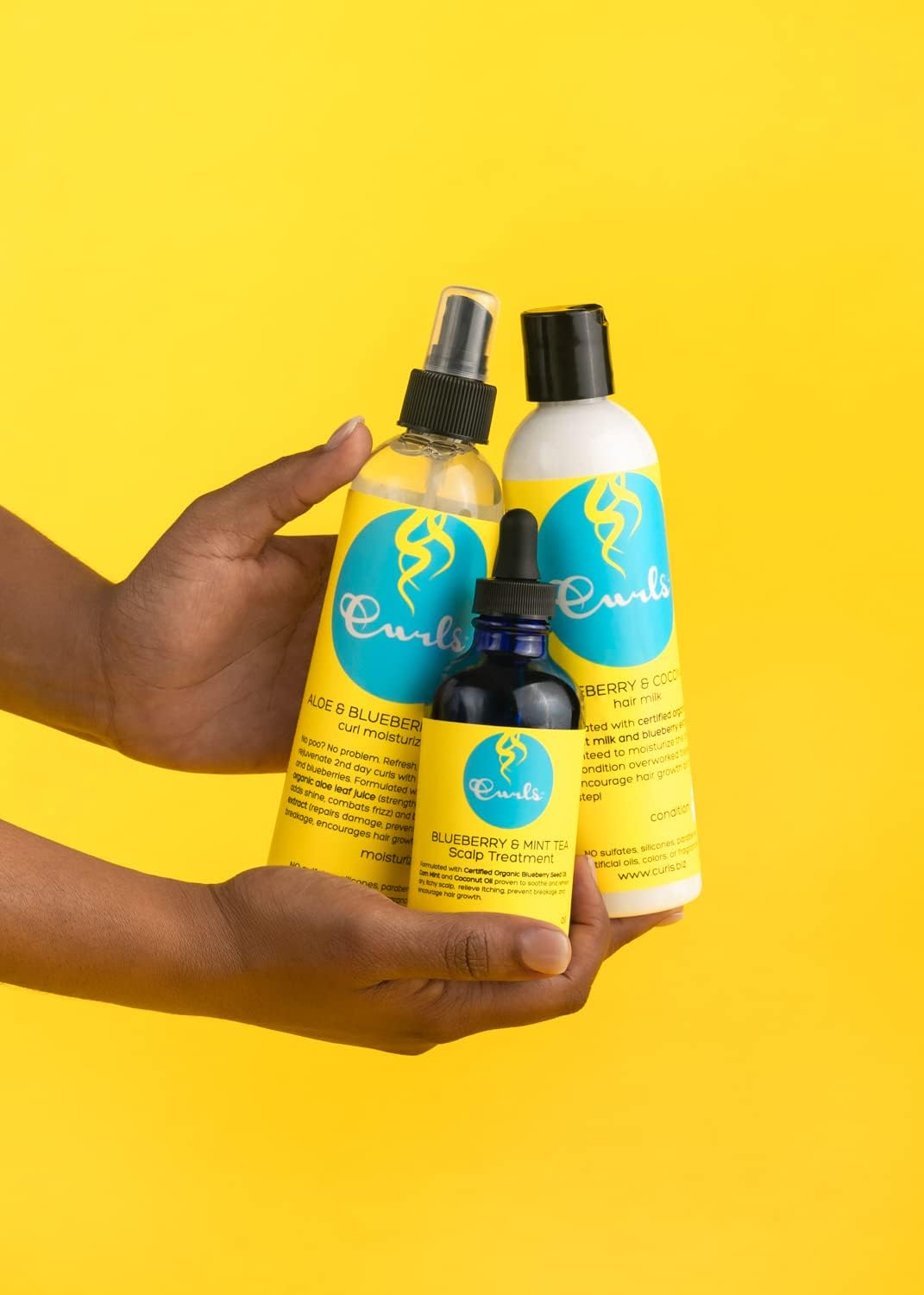 Curls Blueberry Bliss Blueberry & Coconut Hair Milk - 8 Fl Oz, Leave in Conditioner and Styler, Moisturizing & Nourishing, for Curly, Natural, and Coily Hair image number 6