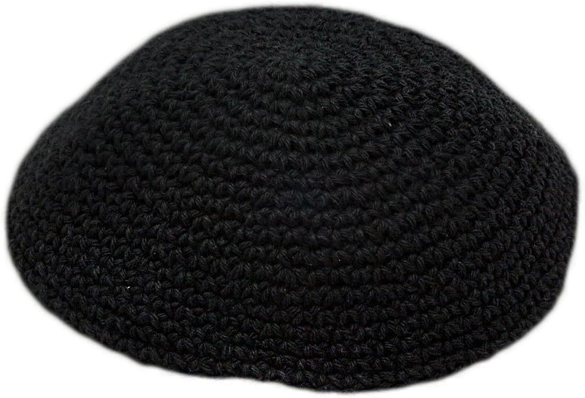 Black All Size Hand Made Yarmulke Jewish Kippah Kipa Judaica Yamaka Kippa Yamakah Yarmulka Hat Men or Kids 16CM 6.2INCH Purple image number 1