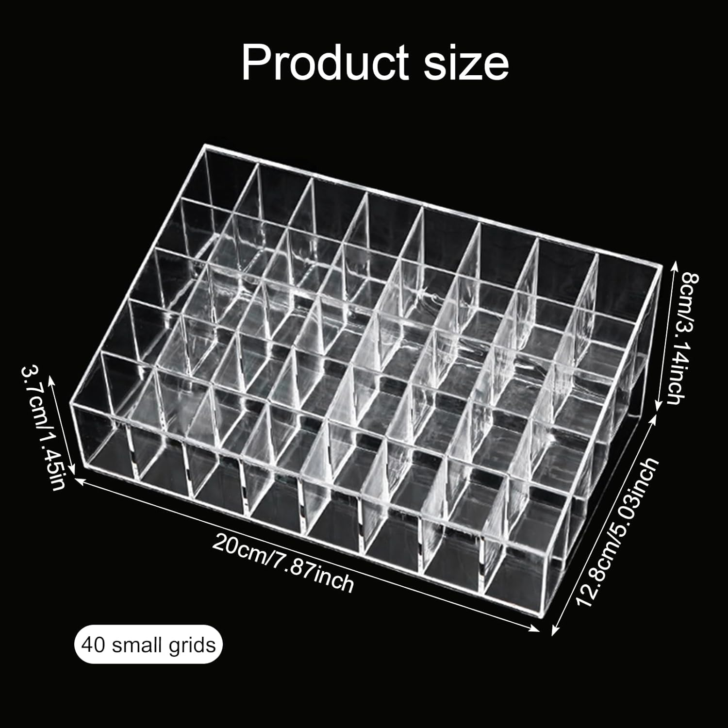 40 Grids Lipstick Organiser Acrylic Lipstick Storage Transparent Lipstick Holder Lipstick Stand Makeup Cosmetic Organiser