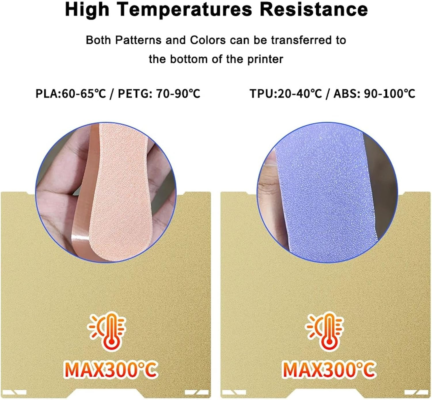 Jiawu 3D Printer Build Plate, 350 X 320Mm PEI Sheet Double Sided Textured Surfaces Removable Spring Steel Print Platforms, Flexible Heated Bed for Lab H2 D 3D Printers image number 1