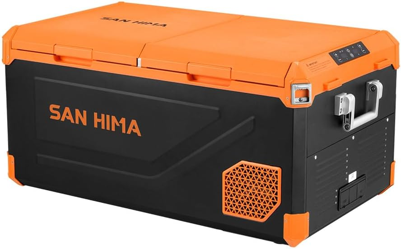 San Hima 75L Portable Camping Car Fridge, DC/AC Power Bluetooth Control Refrigerator with Double Door Detachable Lib, LG Compressor Smart Cooling & Protection -20℃~20℃, for Truck Caravan Travel Trips image number 5