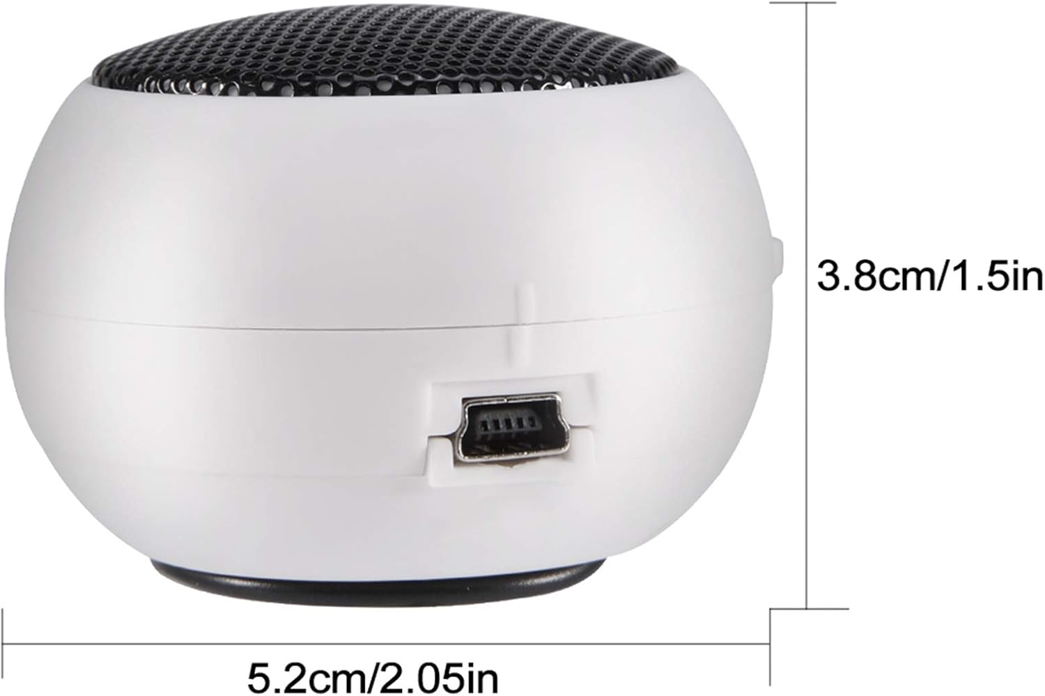 USB Computer Speaker, Mini Portable External Speaker with 3.5Mm Audio Jack, Loud Volume, Stereo Sound Desktop Speaker for PC Laptop Mobile Phone MP3 MP4 MP5, Built in Battery (White) image number 3