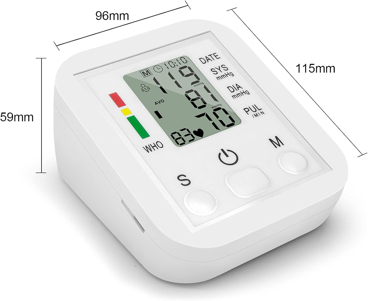 Portable Electronic Blood Pressure Monitor Household Arm Band Type Sphygmomanometer with LCD Display Accurate Measurement image number 3