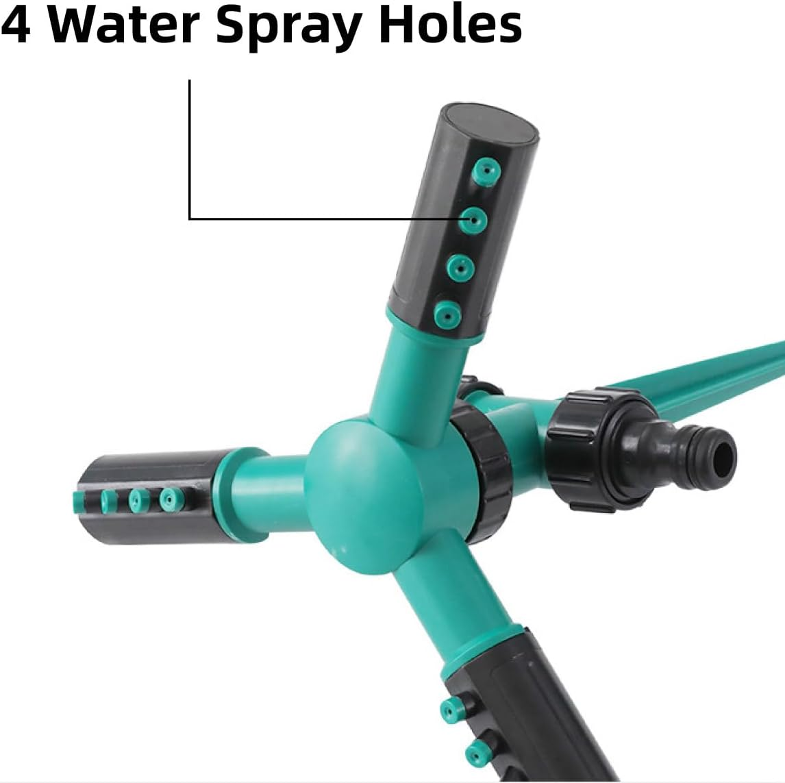 AIMALL 360&deg; Rotating Trigeminal Lawn Sprinkler &ndash; 9.45"X6.89" Garden Irrigation Sprayer with Spike Base & 12 Adjustable Jets for Balcony, Yard & Outdoor Cooling image number 3