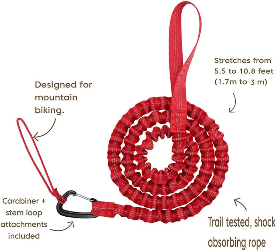 Kids MTB Tow Rope Bike Bungee Tow Rope for Kids Cycling Child Bike Stretch Bungee Cord Pull Stretch Pull Strap for Riding Further with Your Compatible with Any Bicycle image number 1