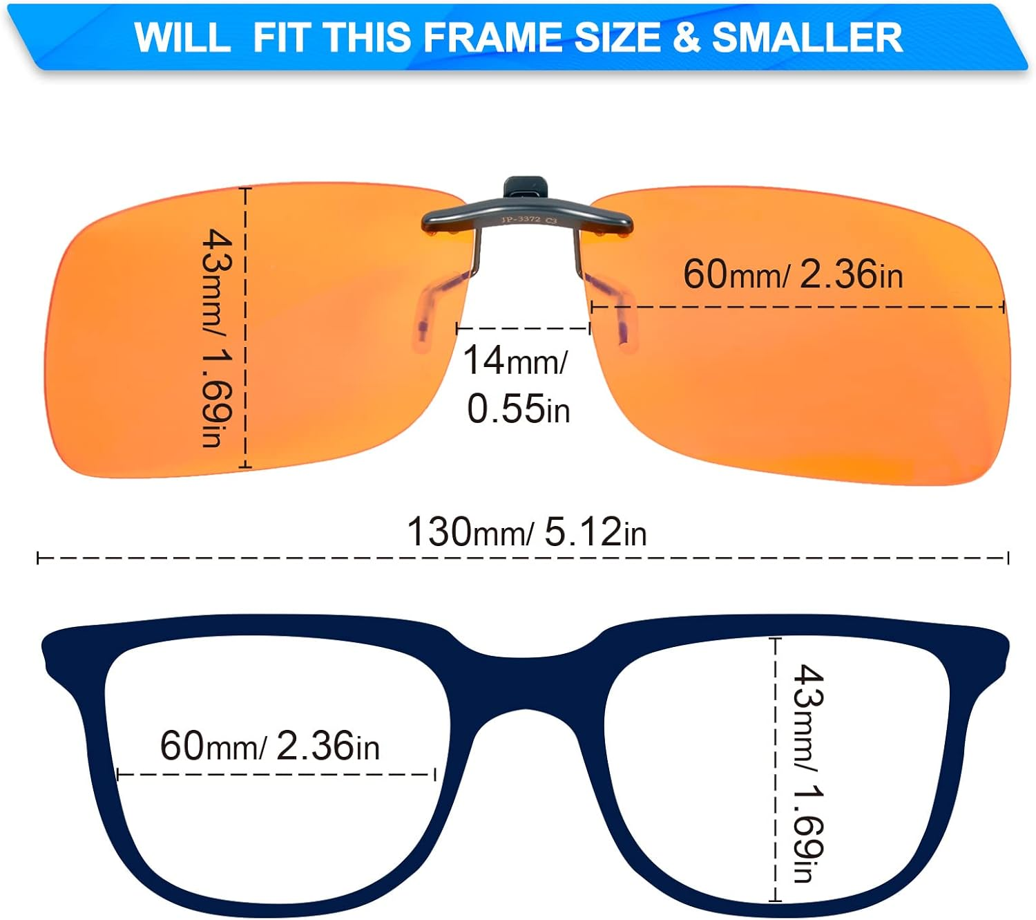 PSI Premium Blue Light Blocking Clip on  Glasses, Relief Eye and Good for Sleep
