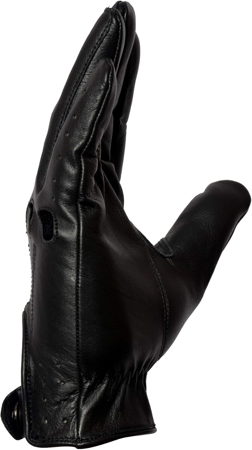 Men'S Leather Chauffeur Vintage Retro Style without Lining Driving Gloves image number 4