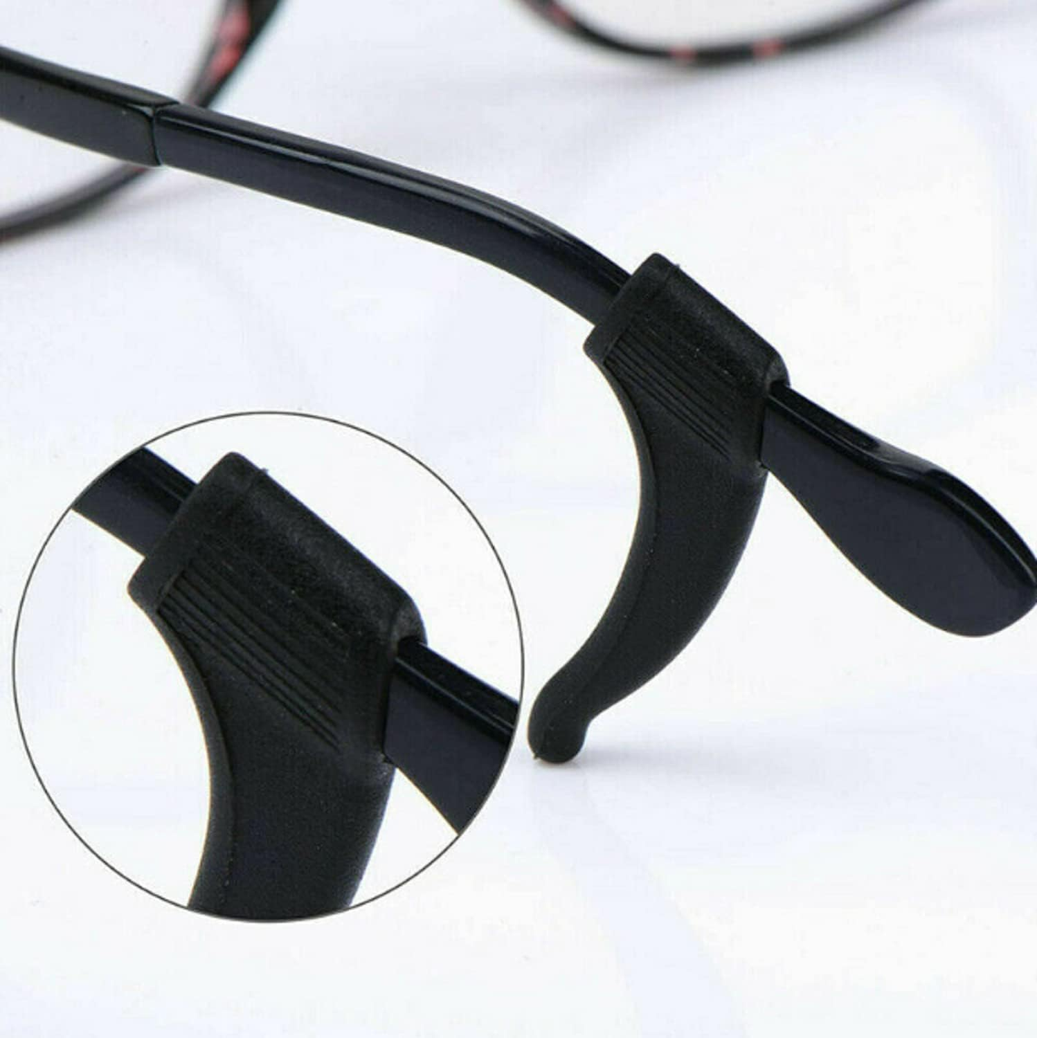 3 Pairs Anti-Slip Glasses Ear Grip, Premium Silicone Eyeglass Ear Grips, Safety Eyewear Retainers for Sunglasses, Spectacles, Presbyopia Glasses, Reading Glasses and Sports Glasses
