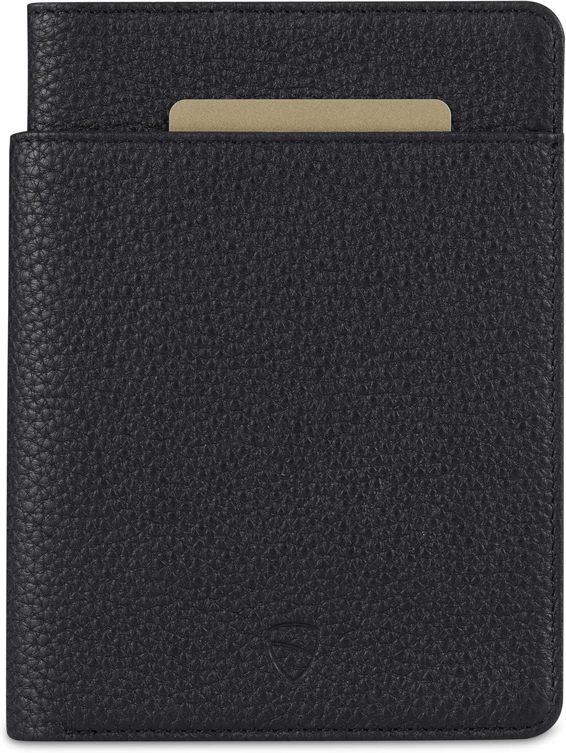 Vaultskin Kensington Passport and Vaccine Card Holder for Travel with RFID Blocking, Leather Card Case Cover for Men and Women (Matt Black) image number 6