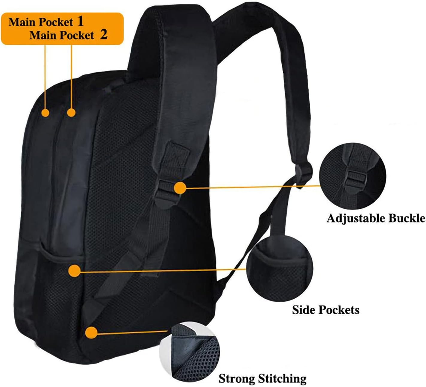 Tropicallife Marble Texture Pattern Backpack for Boys and Girls Water Resistant Preschool Backpack Lightweight Bookbags Camping Travel School Shoulder Bag, Multi image number 6