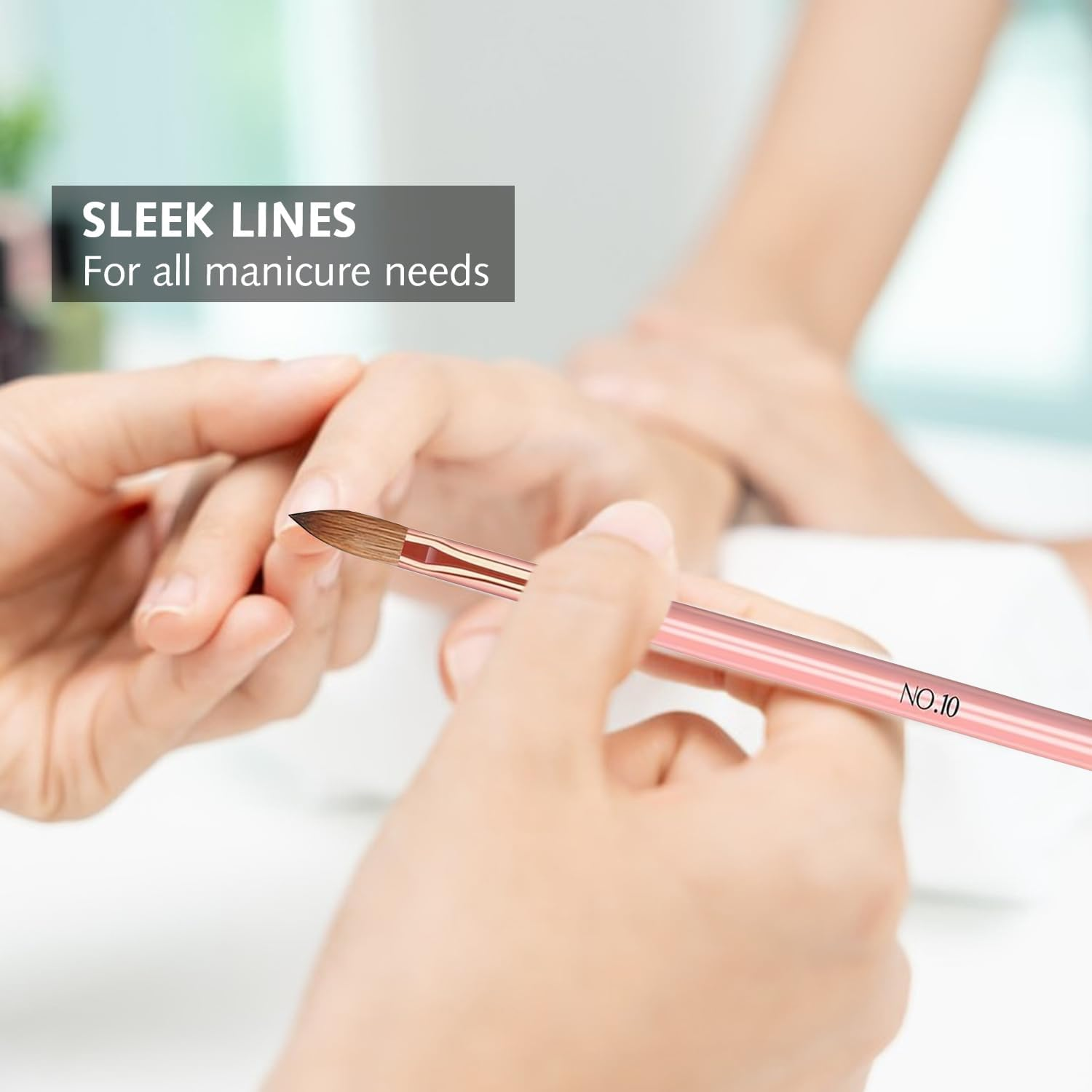 3 Pcs Acrylic Nail Brush Set for Powder,Size 8/10/14 Nail Brush Set,Nail Extension Art Women Gift Set,Professional Nail Brush for Manicure & Pedicure Nail Brushes for Professional Use image number 5