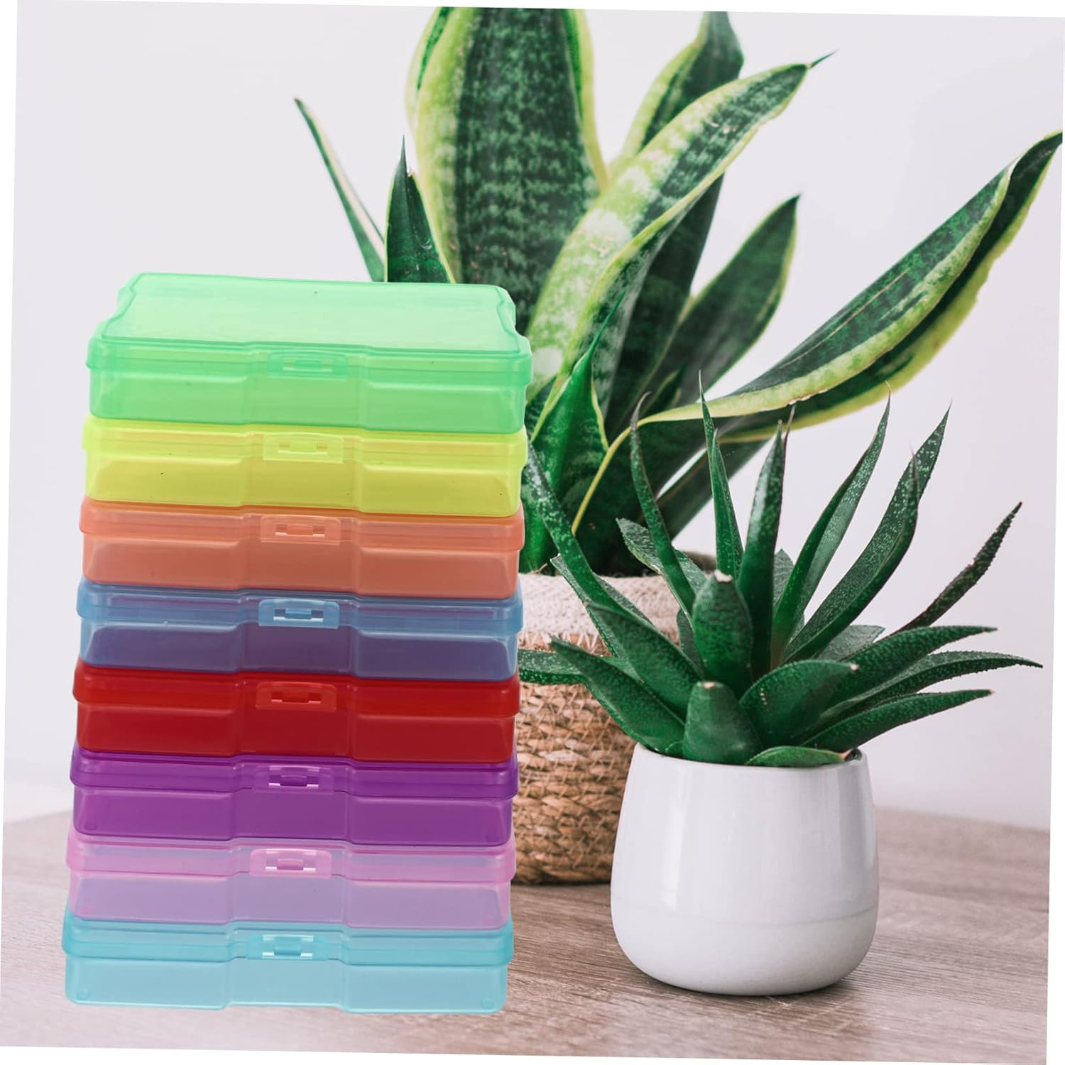 Uonlytech 8Pcs Photo Storage Box for Photos Holding Case Household Jewelry Box in Plastic Material for Organiser Needs image number 5