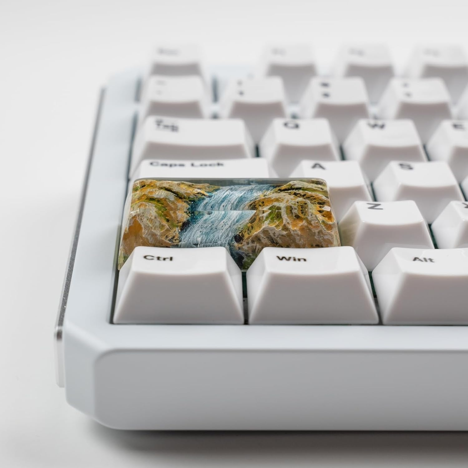 Artisan Autumn Mood Shine through Resin Keycaps - 2.25U Custom Translucent Keycaps for Mechanical Keyboard (Shift Enter SA) image number 1