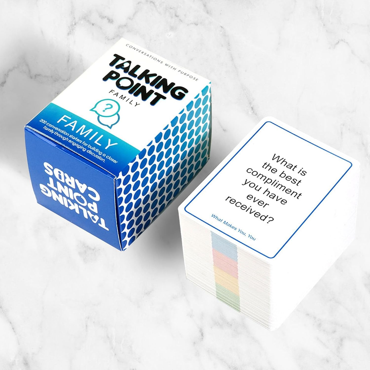 200 Conversation Cards for Family, Expert Written Questions to Help Children Put down Phones,Fun Talking Point Cards for Car Rides&Dinners,Deepen Relationships with Meaningful Talks,Great Family Games