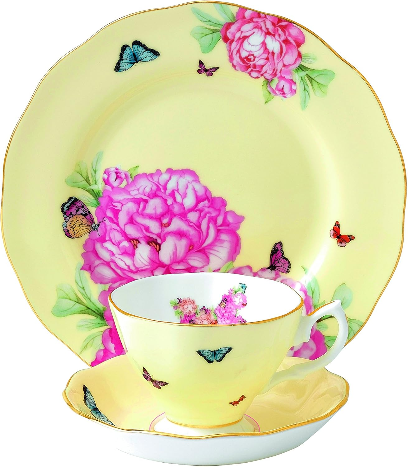 Miranda Kerr for Royal Albert Joy 3-Piece Set (Teacup, Saucer & Plate 8")