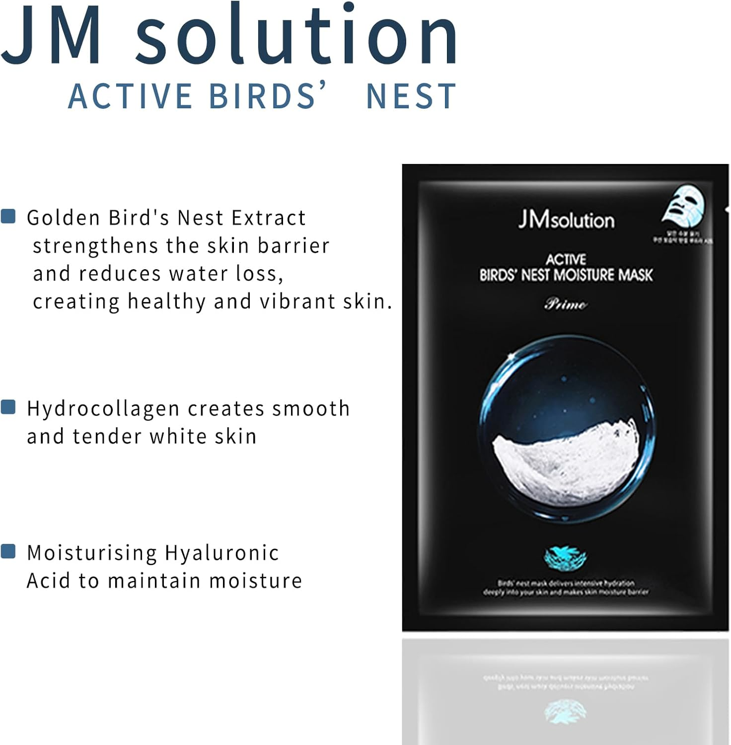 JM Solution Face Mask [10Pack] Hydrating Collagen Facial Masks - Pore Minimizer - Peel off Sheets - Korean Beauty Skin Care - Moisturizing Sheet Pack image number 4
