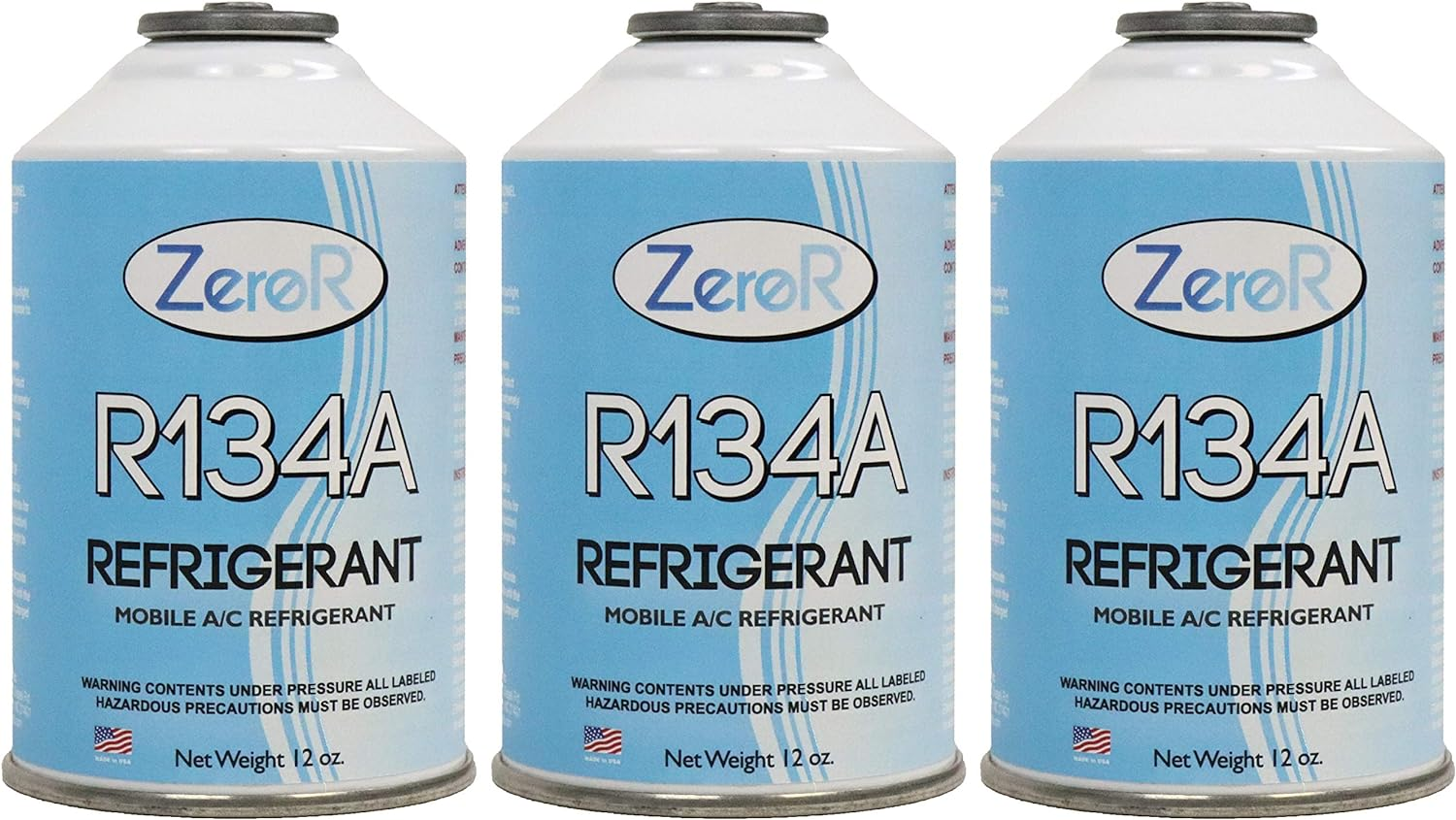Zeror&reg; R134A Refrigerant for MVAC Use in a 12Oz Self-Sealing Container (3 Pack) image number 3