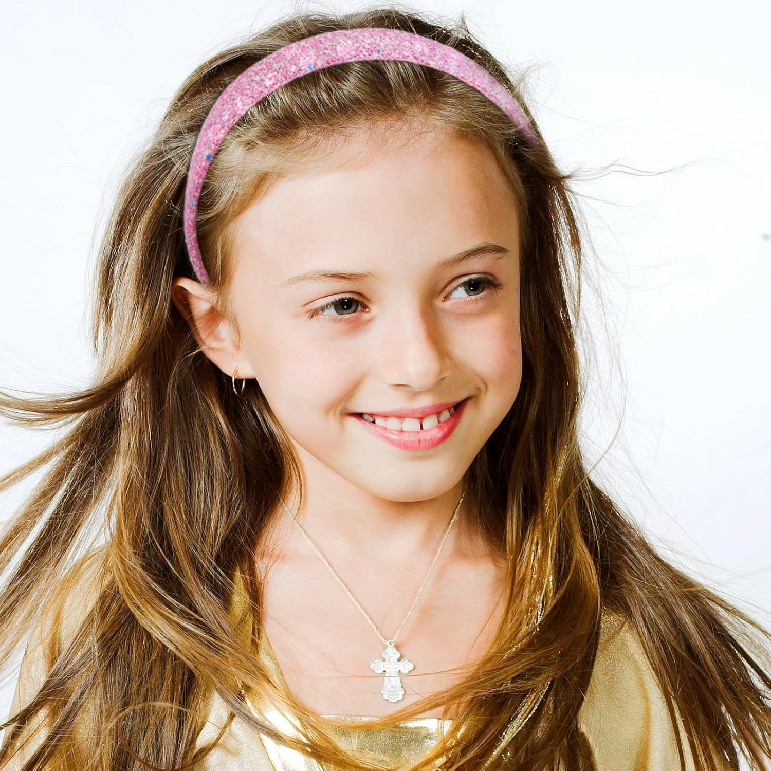 2 Pack Hairband Set Rhinestone Headband Crystal Bling Headbands Cute Sparkly Wide Thick Head Bands Glitter Toddler Hair Accessories Fashion Head Bands Sparkly Hair Accessory for Girl Women (2 Styles)