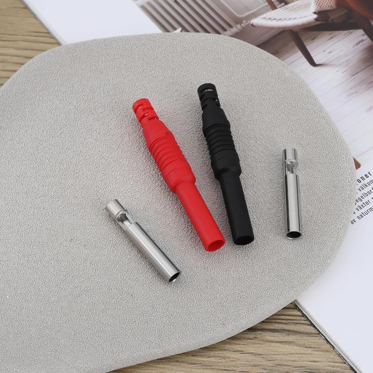 SING F LTD 10 Pcs 4Mm Banana Female Jack Socket Insulated Safety Shrouded Solder Connectors Electrical Test Banana Connectors for DIY and Electrical Testing image number 3