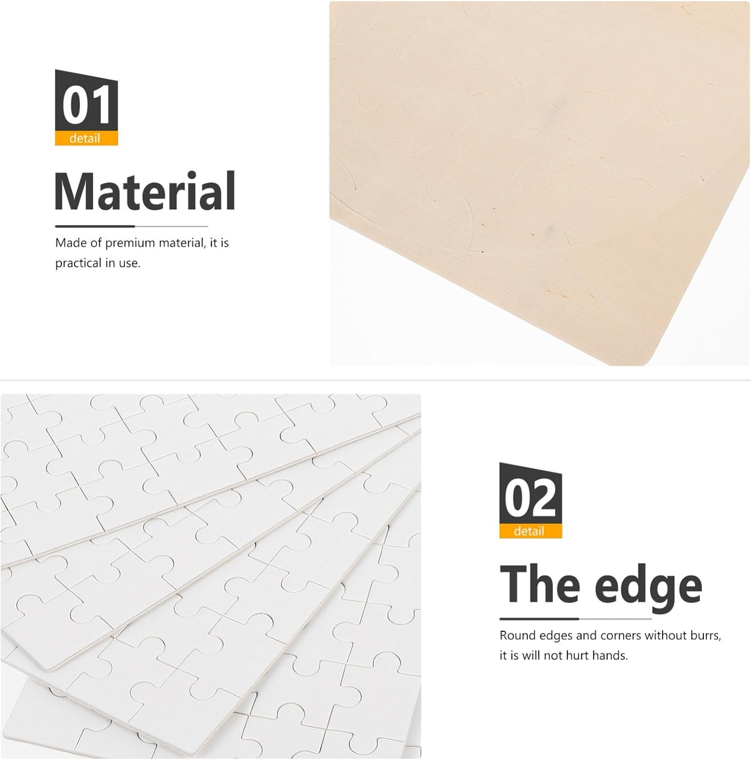 Generic 5 Sets Blank Puzzles - Sublimation Puzzles Blank Jigsaw Puzzles Sublimation Puzzle Pieces Sublimation Blank Puzzle Sublimation Transfer Puzzle image number 2