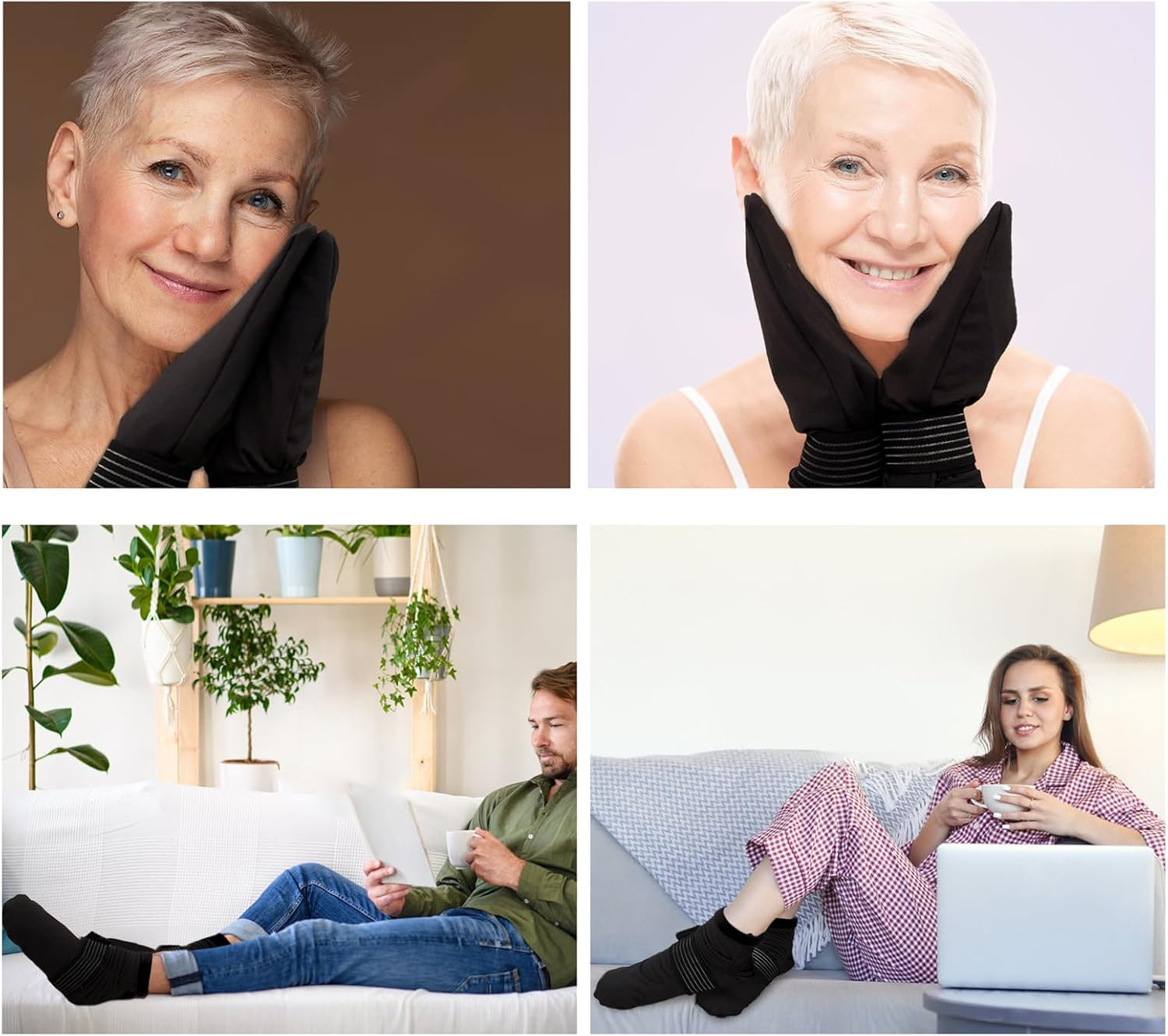 Vecozey Chemotherapy Neuropathy Relief Cold Gloves & Socks Set, Cold Therapy Kit for Hand and Foot Pain, Reusable Gel Ice Packs, Post-Chemo Care Must Haves