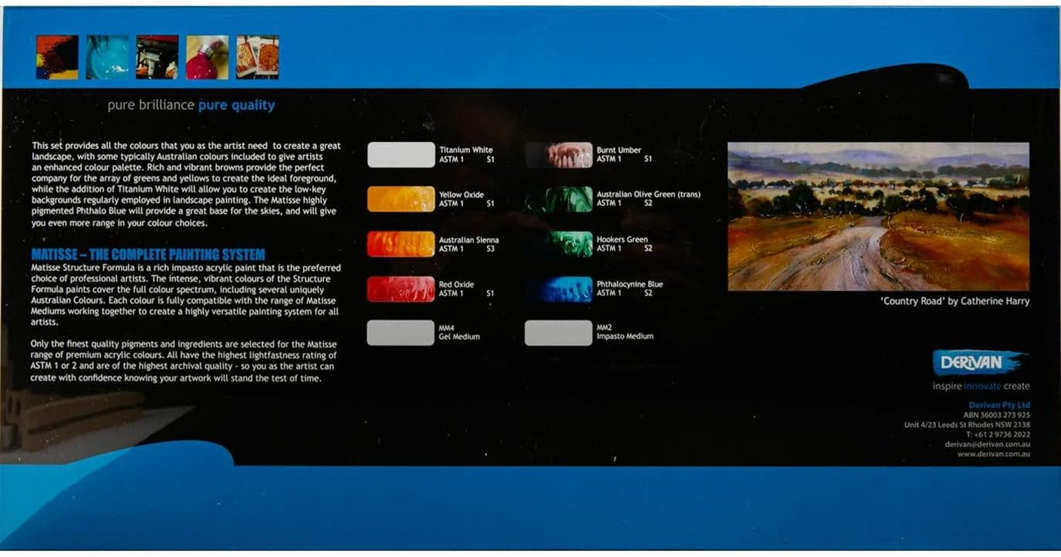 Derivan Matisse Structure Landscape Paints 75 Ml (10-Pieces Set) image number 2