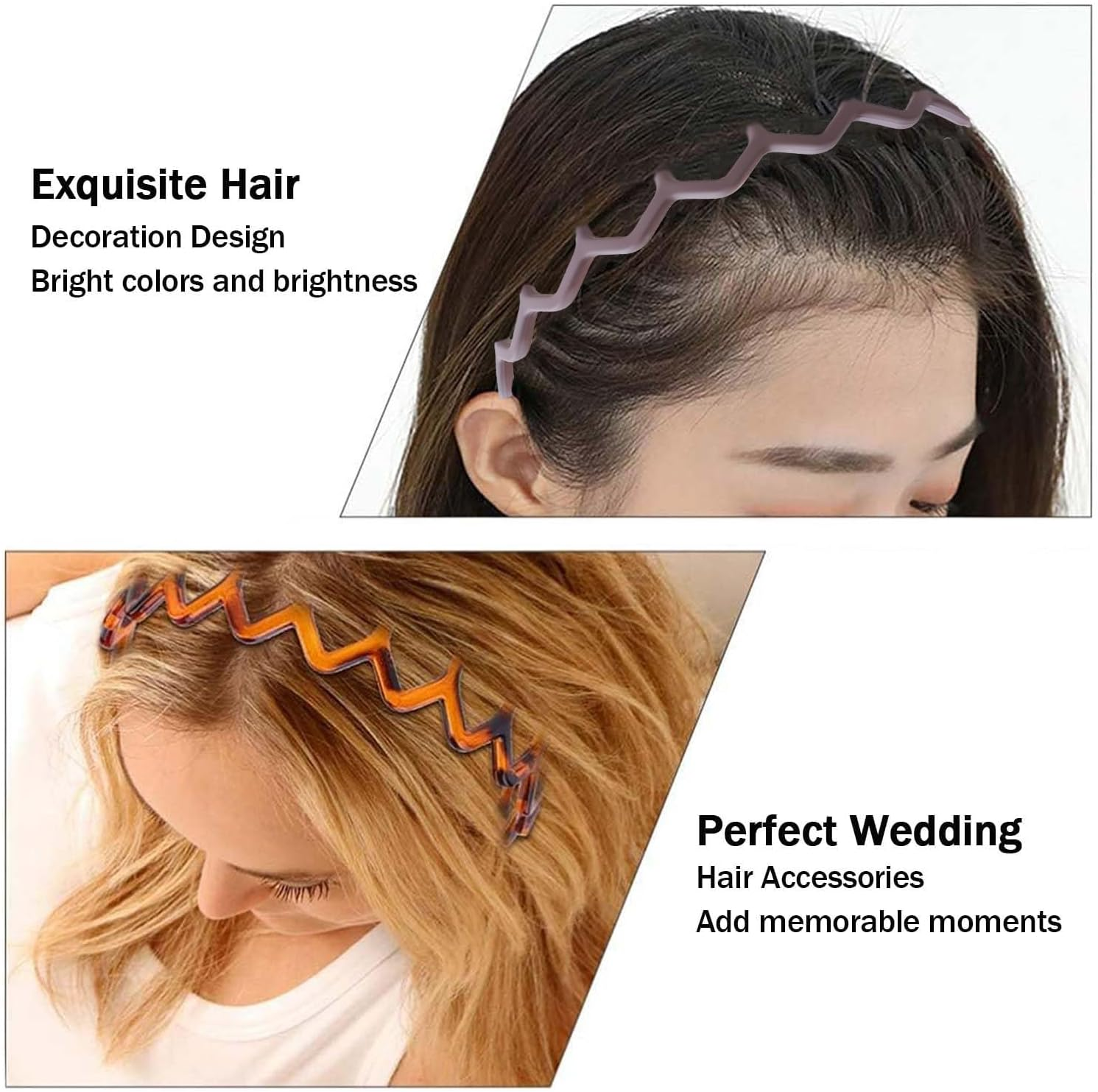 Diyxisk Zigzag Headband, 7 Pieces Fine, Women'S Non-Slip Zigzag Headband, Unisex Zig Zag Headband, Used for Make-Up, Face Mask, Yoga and Facial Cleansing image number 5