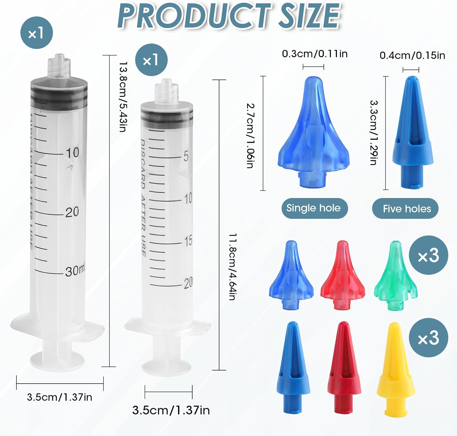 8 Pcs Ear Cleaner Syringe Kit, Ear Wax Removal Syringe, Safe Ear Wax Cleaner Tool with 6 Stream Tips for Clarity & Aural Hygiene image number 4