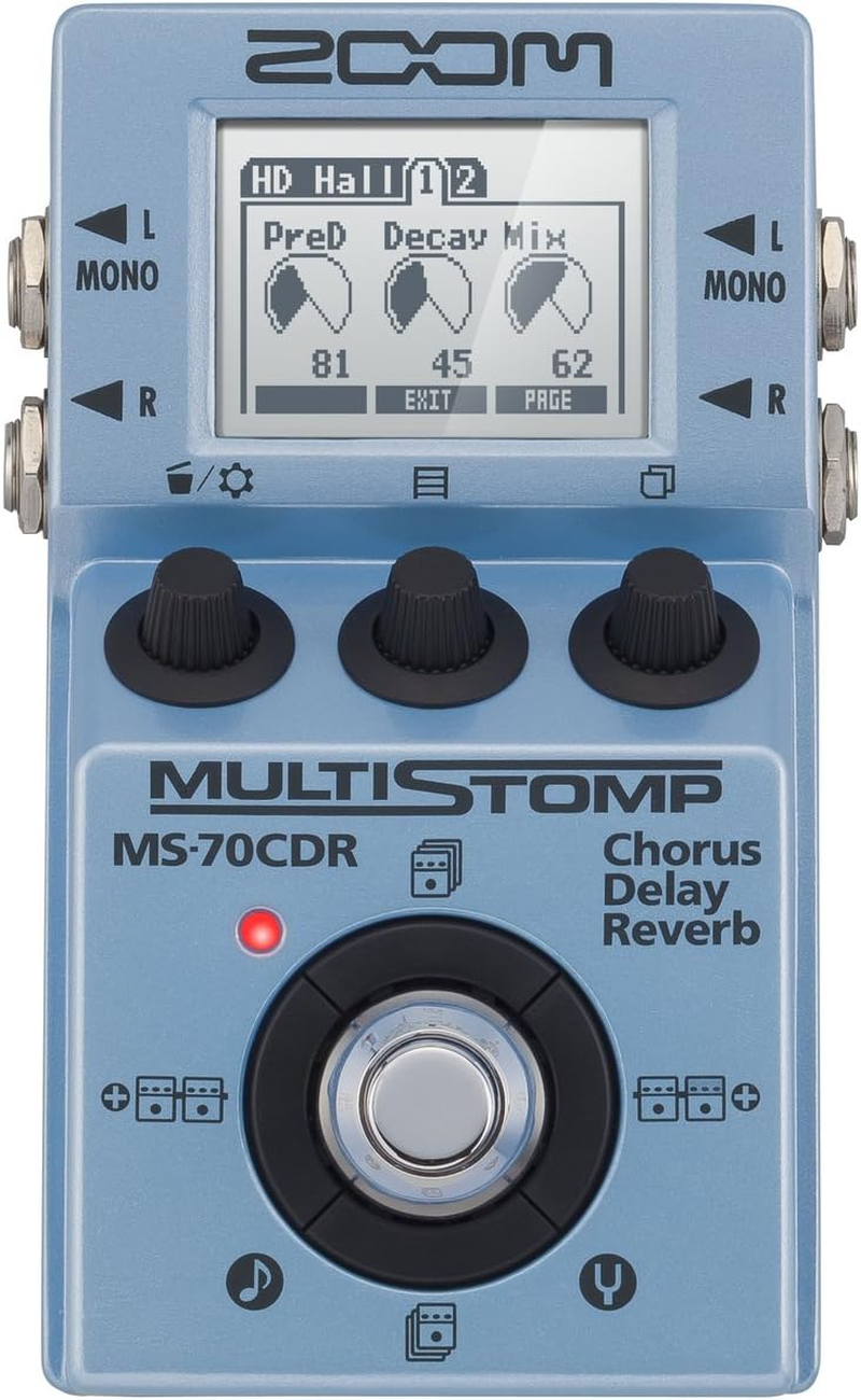 Zoom MS-70CDR Chorus Delay Reverb Guitar Effects Pedal image number 2