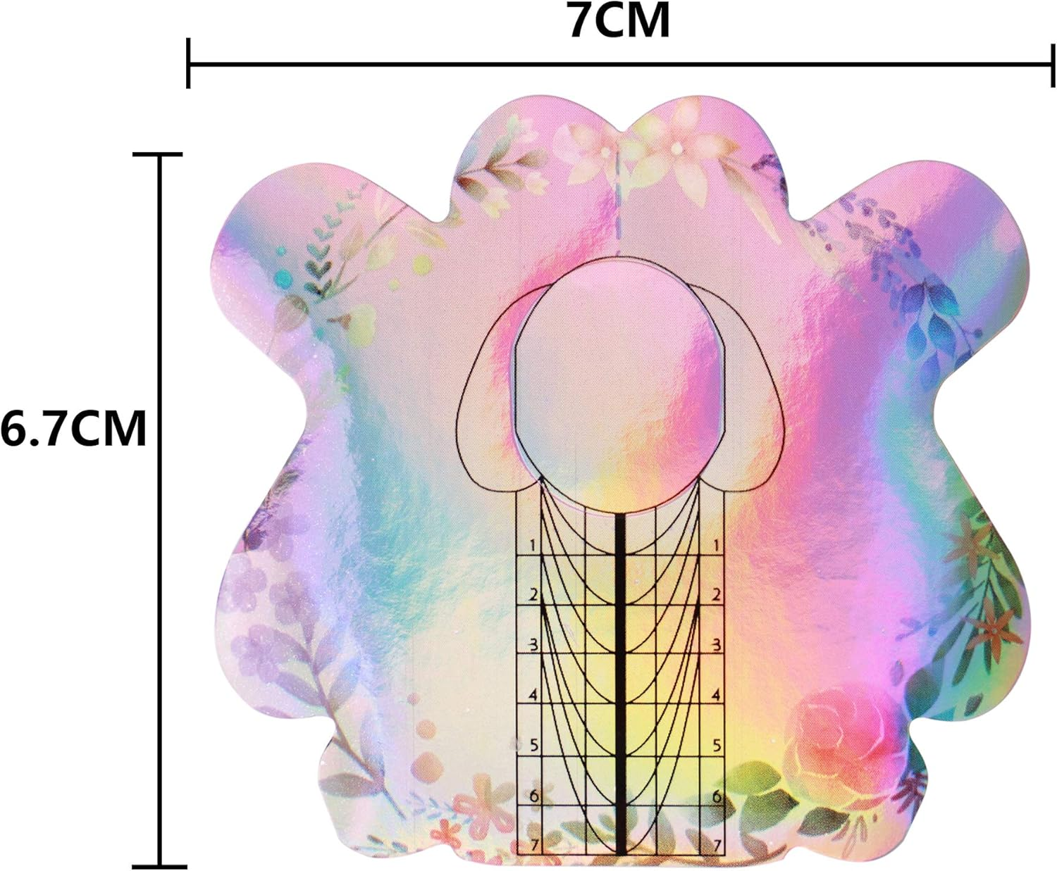 BNG Nail Extension Tips Shapes Guide Sticker Professional Nail Shapes French Acrylic UV Gel Tips Builder Stencil Manicure Tools Reusable Colourful image number 6