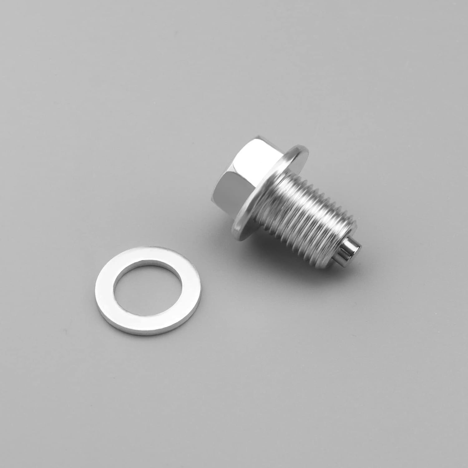 Ecsing 2PCS Magnetic Oil Pan Plug with Gasket for Car Magnetic Sump Plug Bung Fitting Adapter Return Drain Plug with Washer M14X1.5 image number 5