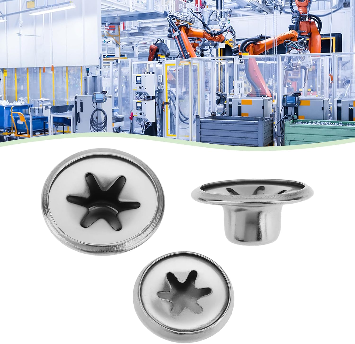 Ecsing 50PCS Capped Starlock Washers 4Mm-10Mm for Shaft Retaining Push on Clips Shaft Lock Washers Quick Speed Locking Washers External Retaining Ring image number 1