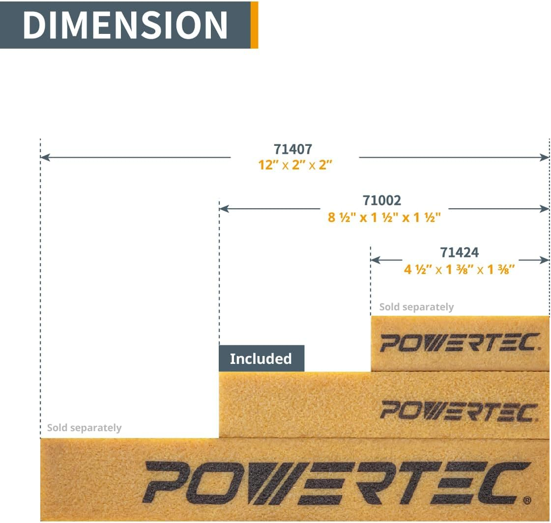 POWERTEC 71002-P2 Abrasive Cleaning Stick for Sanding Belts & Discs 8-1/2" 2PK | Natural Rubber Eraser - Woodworking Shop Tools for Sanding Perfection image number 4