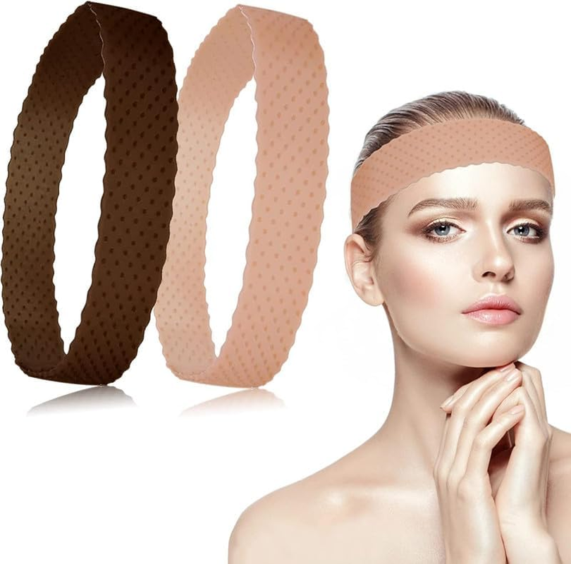 Silicone Wig Grip Headbands, 2 Pack Adjustable Anti-Sweat Nonslip Silicone Hair Band,Gel Nonslip Wig Elastic Band Wig,Silicone Wig Grip Band image number 3