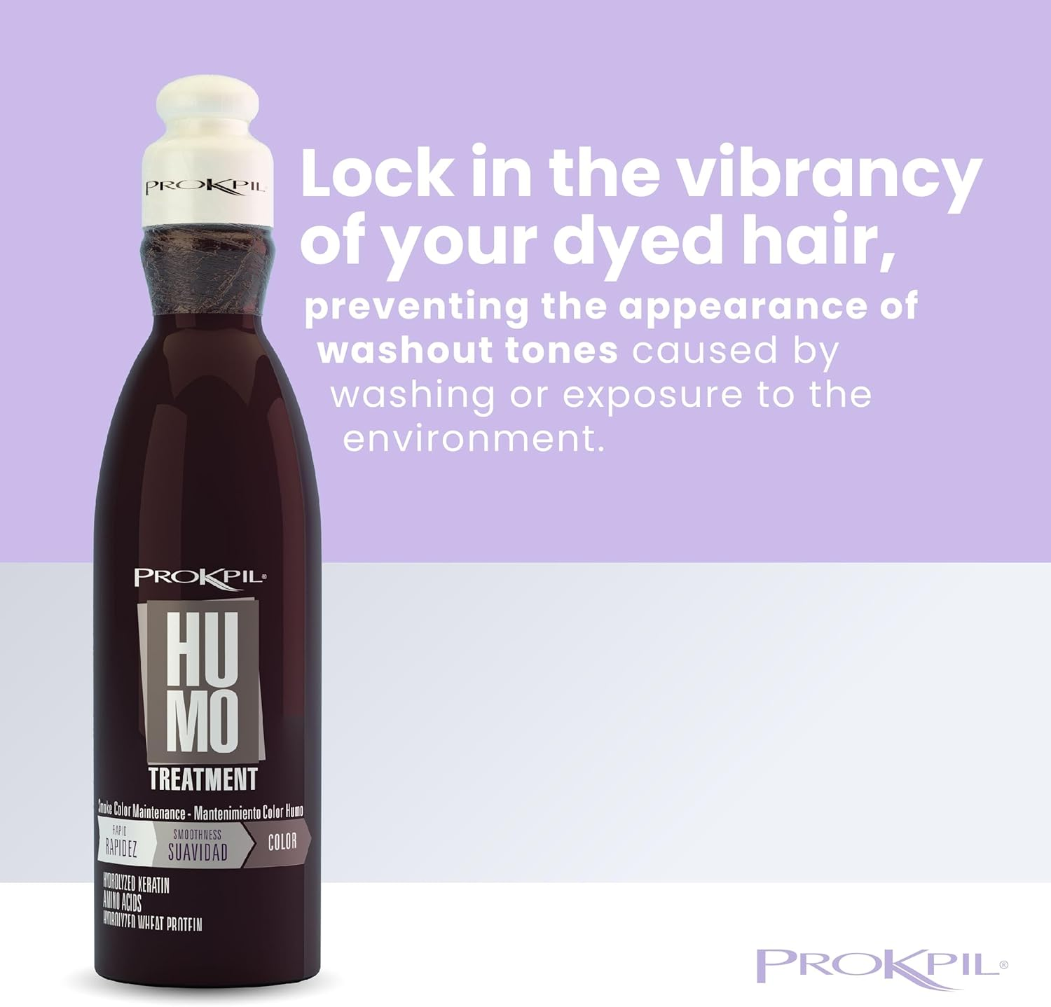 Prokpil Treatment Smoke Maintenance Nuance Dark Gray Mask for Blonde Hair | Matizante Humo Tratamiento Y Mantenimiento Natural Matizador Con Brisos Gris Profundo (Regular Size 10Oz-300Ml) image number 2